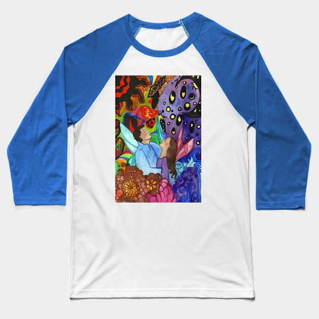 Fairy Tarot Lovers Baseball T-Shirt by ChamberOfFeathers